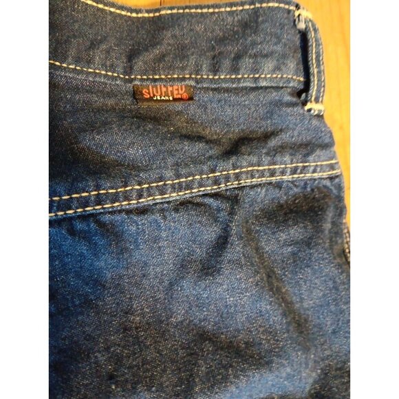 Vtg 80s Stuffed Jeans Juniors 11 Bareback Mom Pleated Front High Rise Blue Denim - Picture 4 of 6